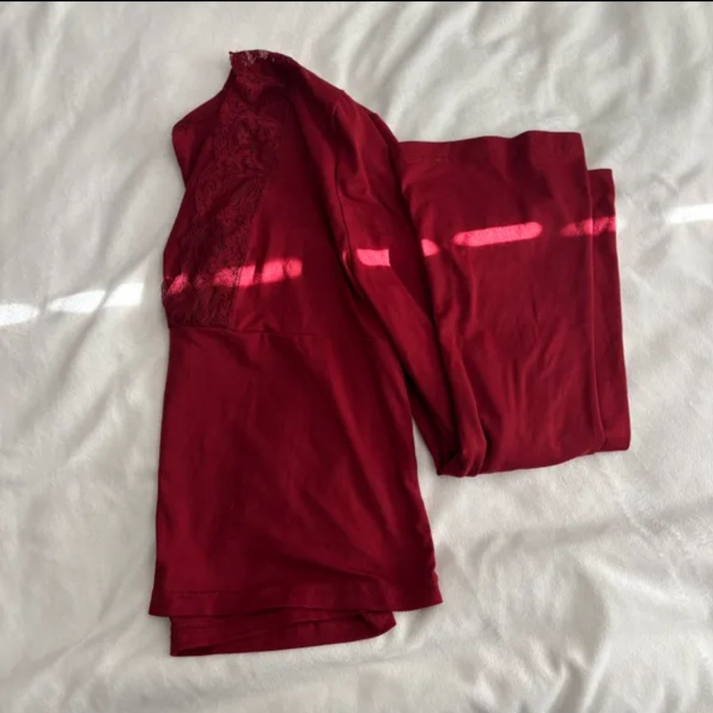 SHEIN bell sleeve lace trim top - Picture 2 of 4